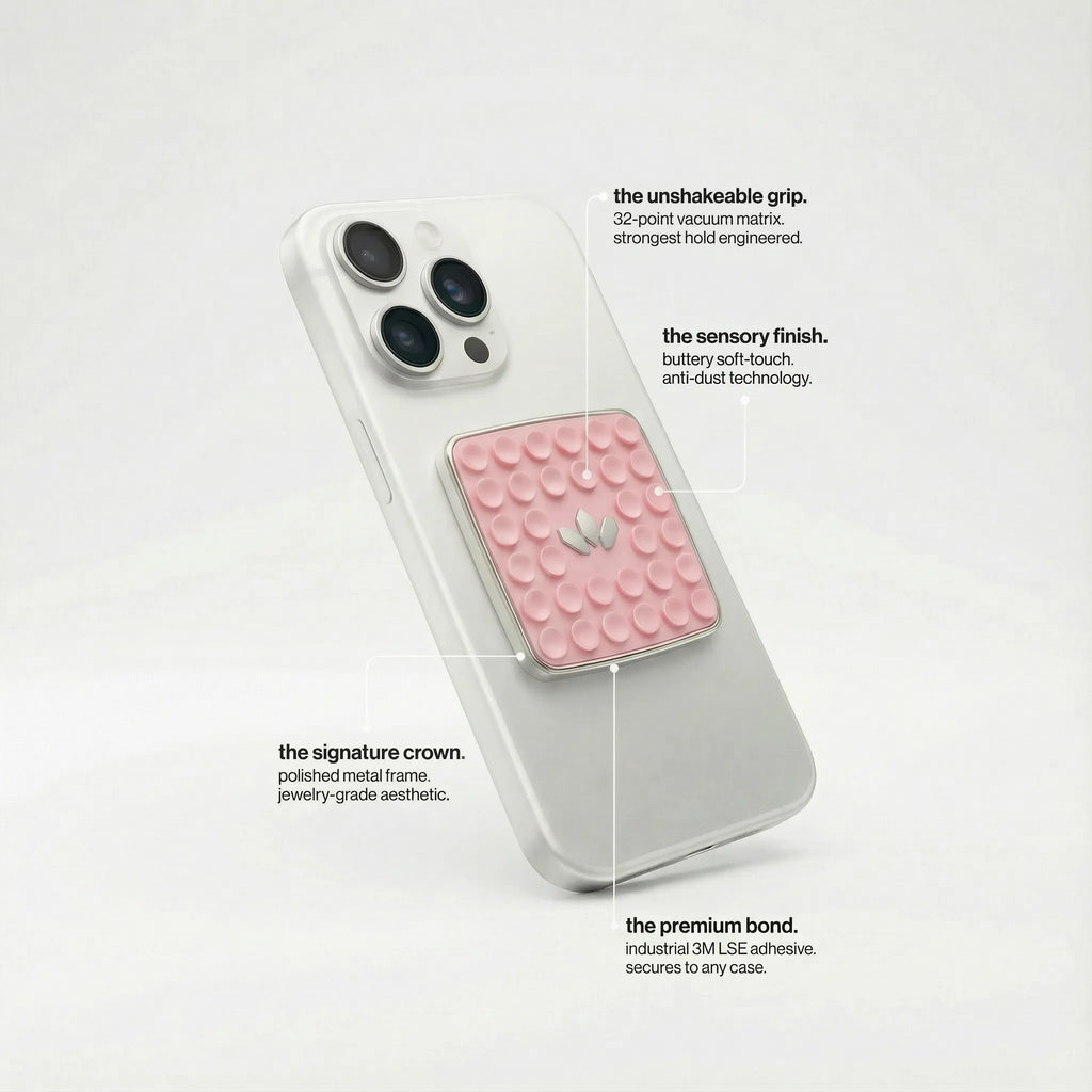 JHADE PopCase Mini suction grip, close-up detail