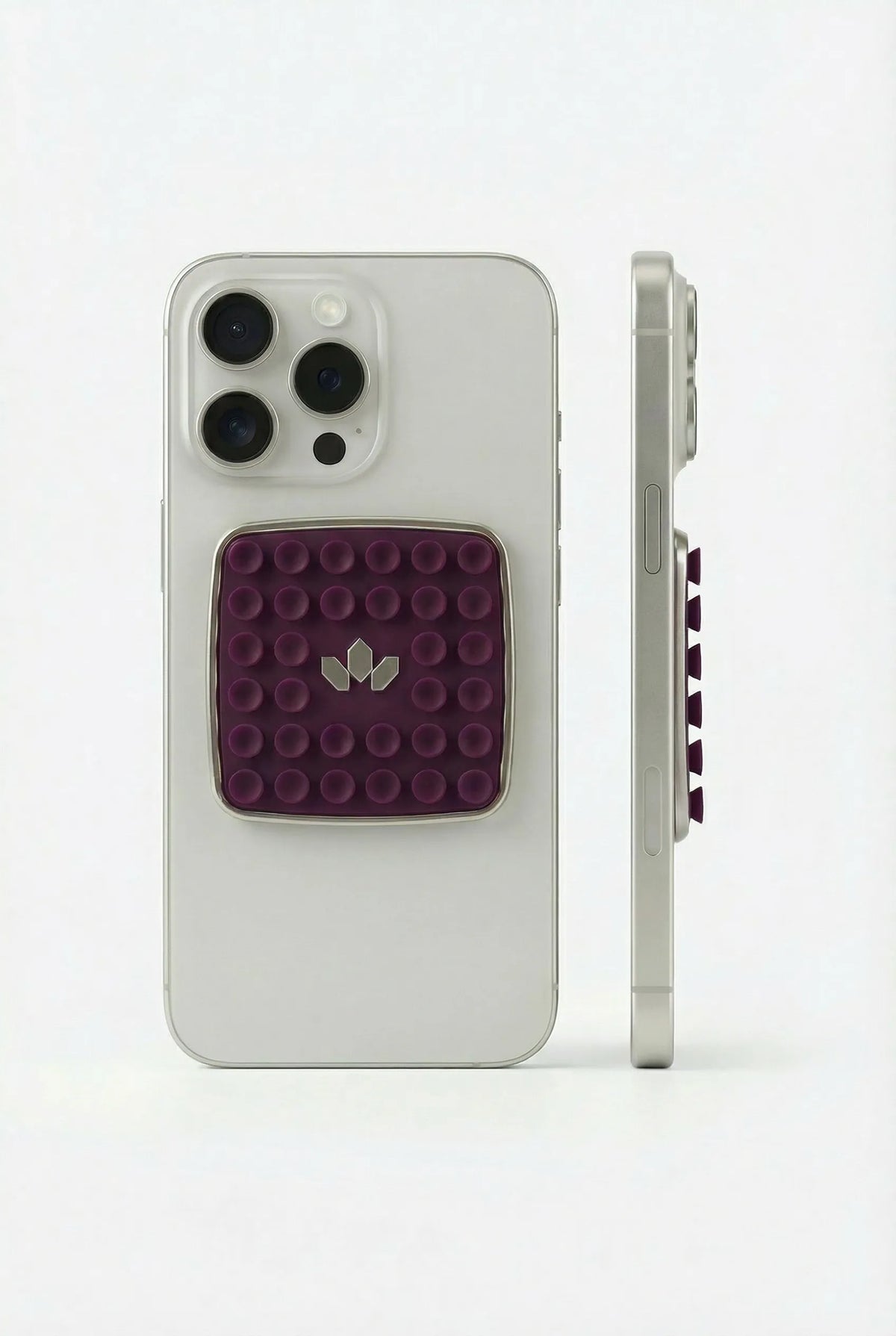 JHADE PopCase Mini silicone suction grip phone case in Plum Caspia