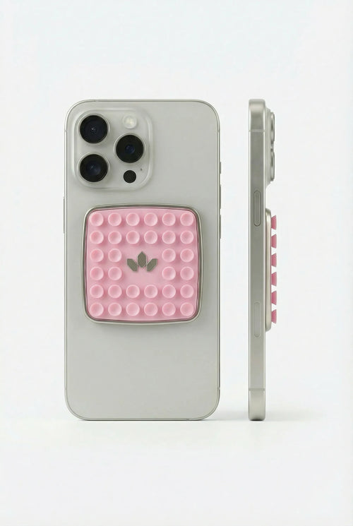 JHADE PopCase Mini silicone suction grip phone case in Sakura Pink